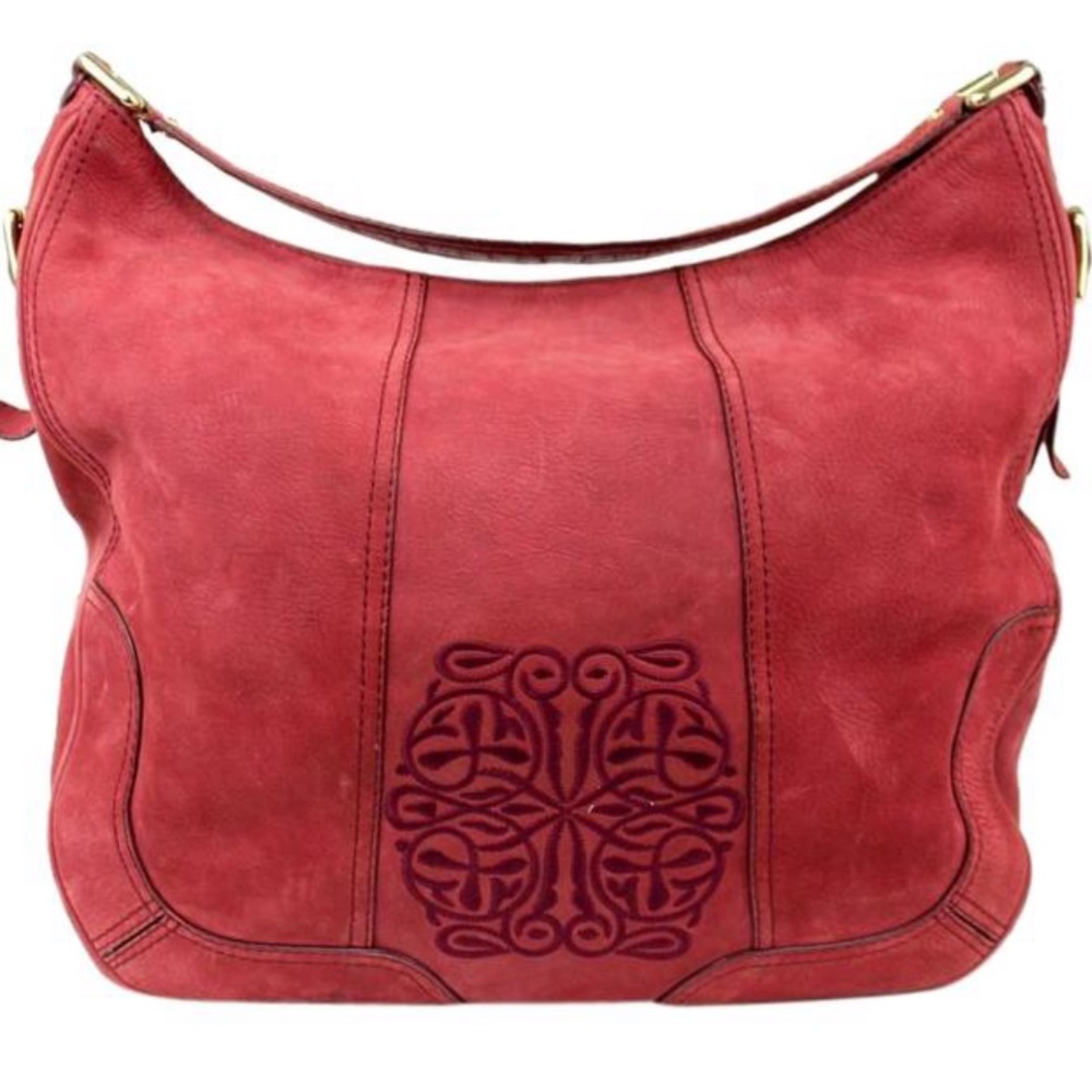 Antonio Melani Nubuck Burgundy Suede oversize Bag